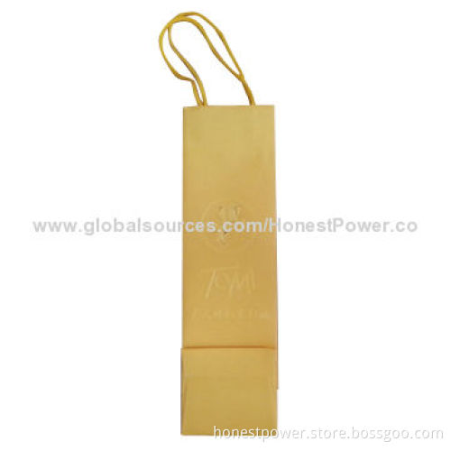 Wine Gift Bag with PP Handles, Customized Sizes and Designs are Accepted